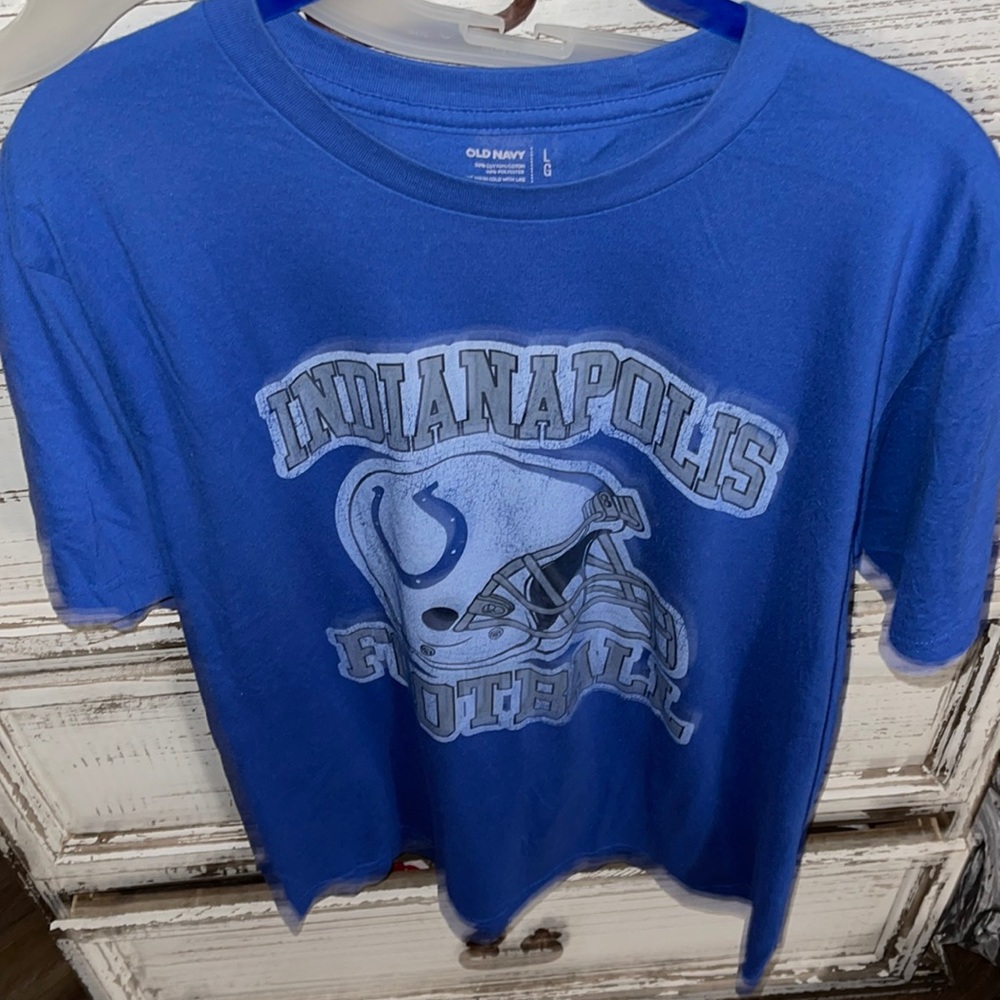 Old navy new Indianapolis football blue t shirt size large